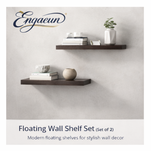 Enqaeun™ Floating Wall Shelf Set (Set of 2)